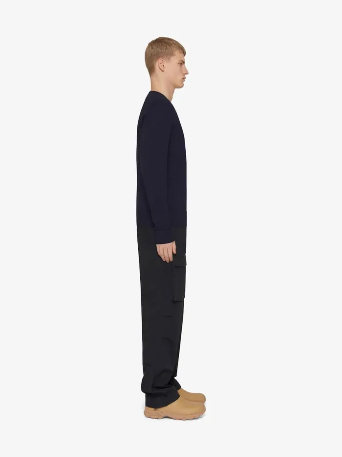 Men Sweatshirts and Hoodies Givenchy Sweater In Cotton And Silk Night Blue