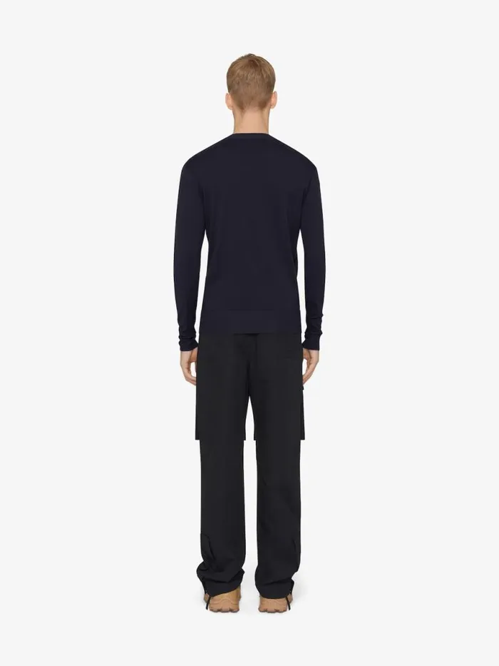 Men Sweatshirts and Hoodies Givenchy Sweater In Cotton And Silk Night Blue