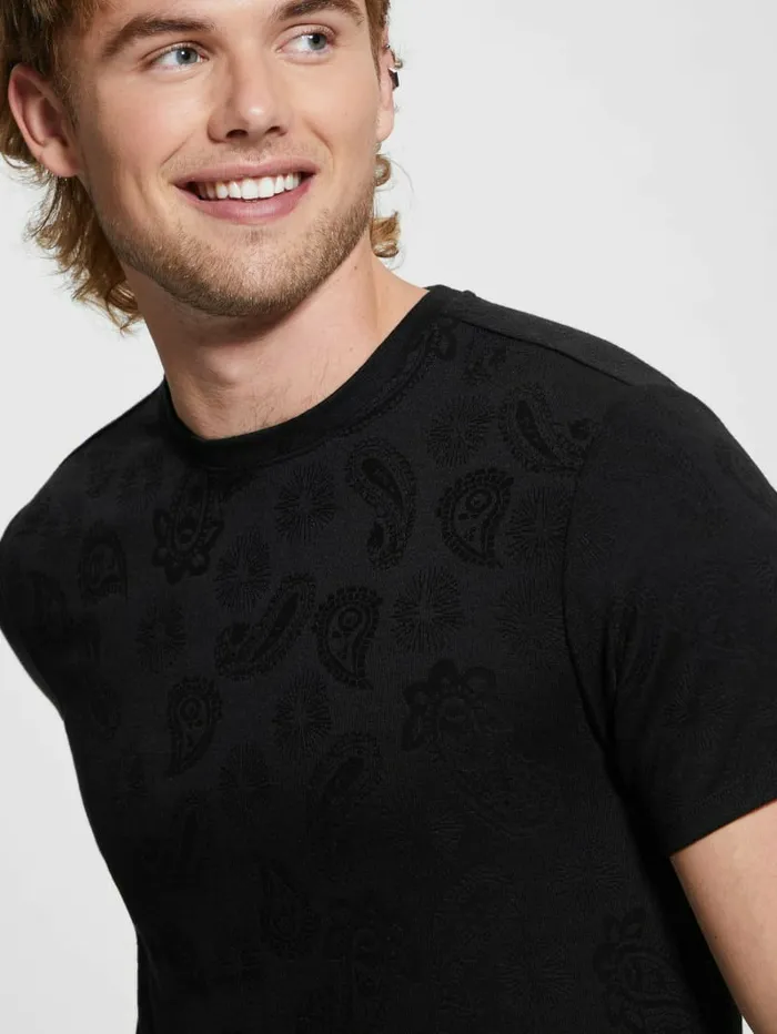 Men TShirts and Tanks GUESS Paisley Tee Black