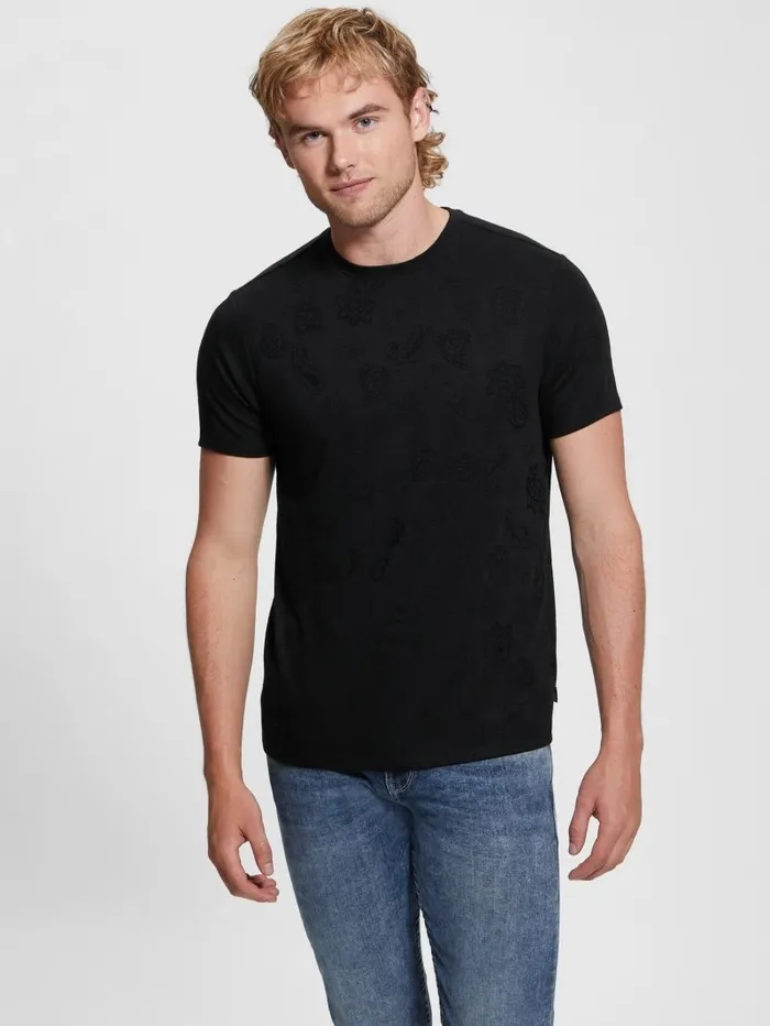 Men TShirts and Tanks GUESS Paisley Tee Black