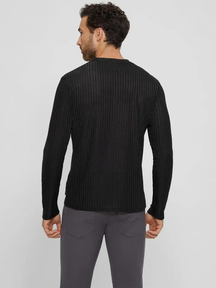 Men TShirts and Tanks GUESS Warehouse VNeck Knit Tee Black Men TShirts and Tanks GUESS Warehouse VNeck Knit Tee Black