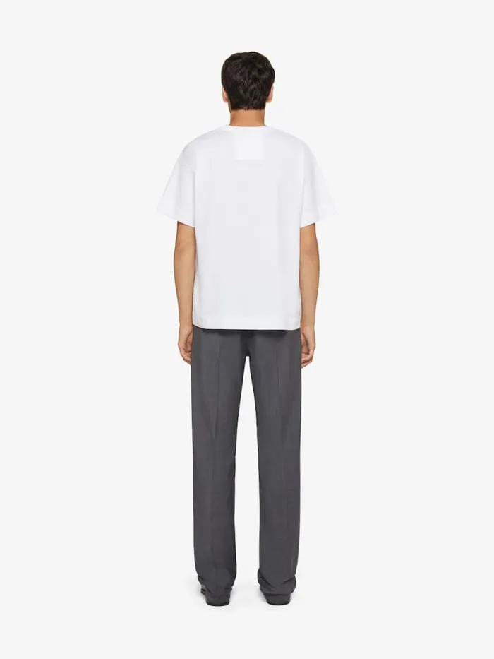 Men TShirts Givenchy 4G Stars Boxy Fit Tshirt In Cotton White