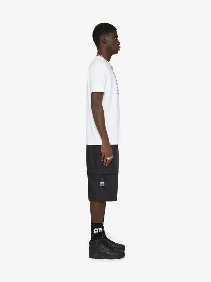 Men TShirts Givenchy 4G Stars Slim Fit Tshirt In Cotton White