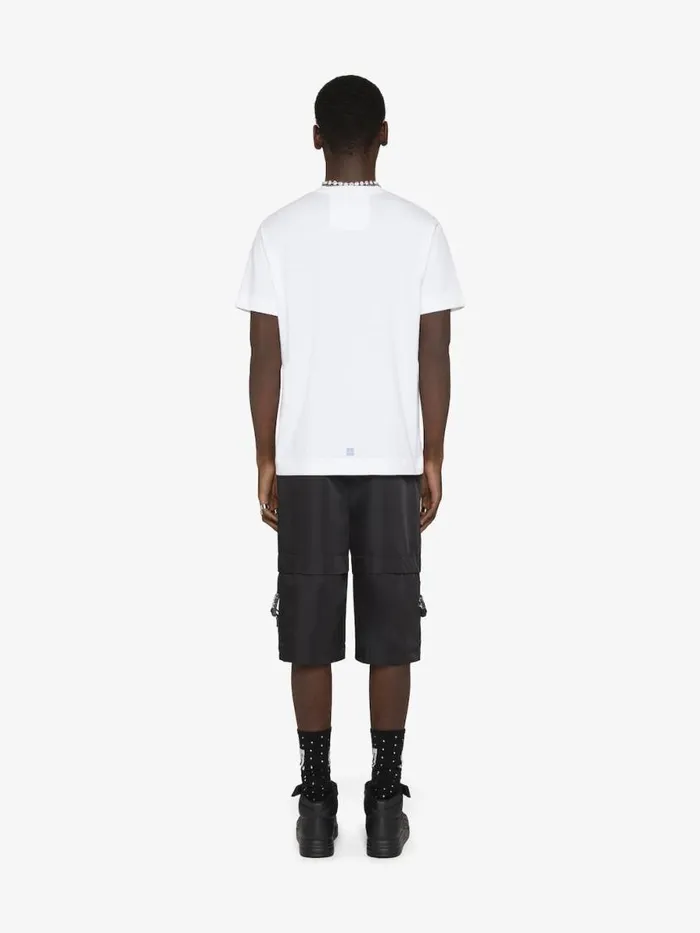 Men TShirts Givenchy 4G Stars Slim Fit Tshirt In Cotton White