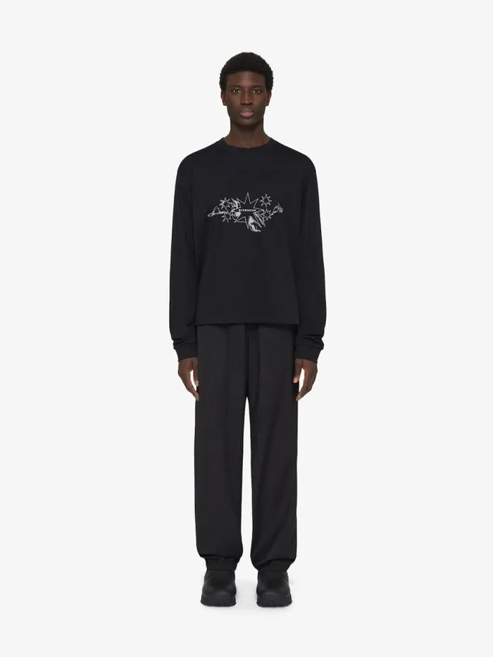 Men TShirts Givenchy Boxy Fit Tshirt In Cotton GIVENCHY Tarot Black