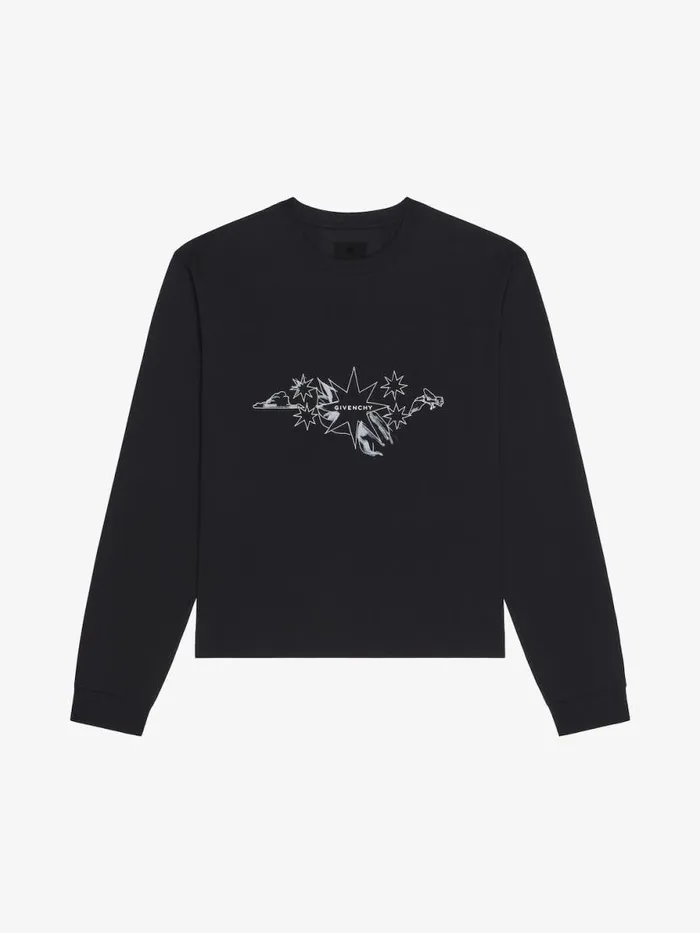 Men TShirts Givenchy Boxy Fit Tshirt In Cotton GIVENCHY Tarot Black
