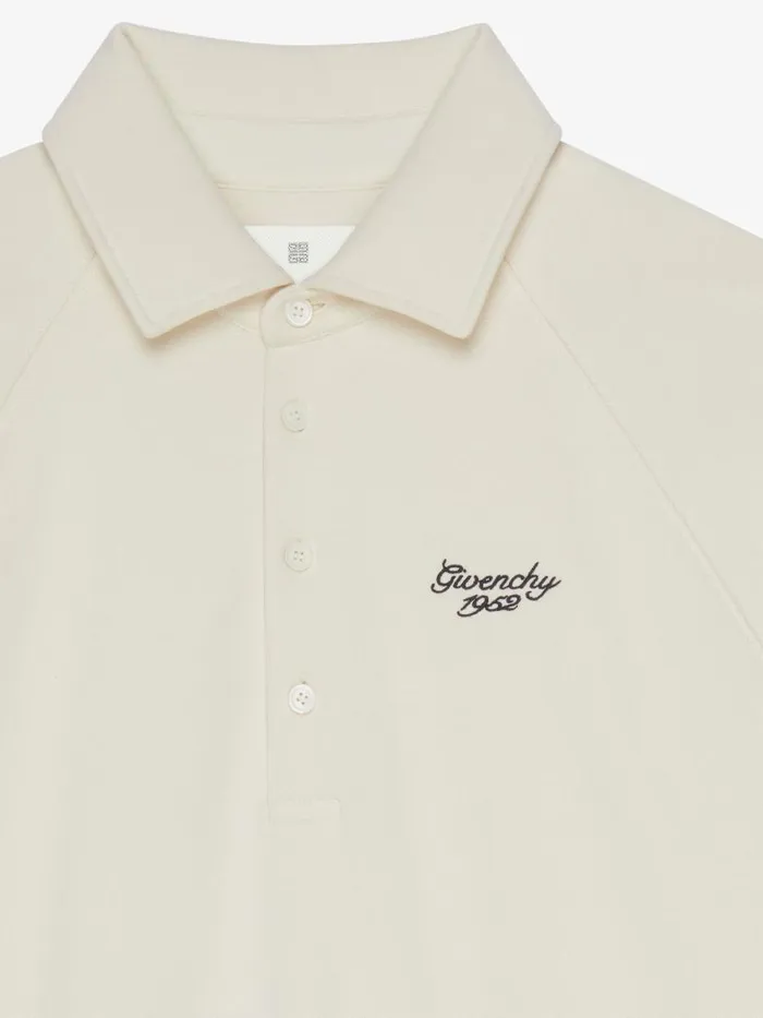 Men TShirts Givenchy GIVENCHY 1952 Polo In Fleece Ivory