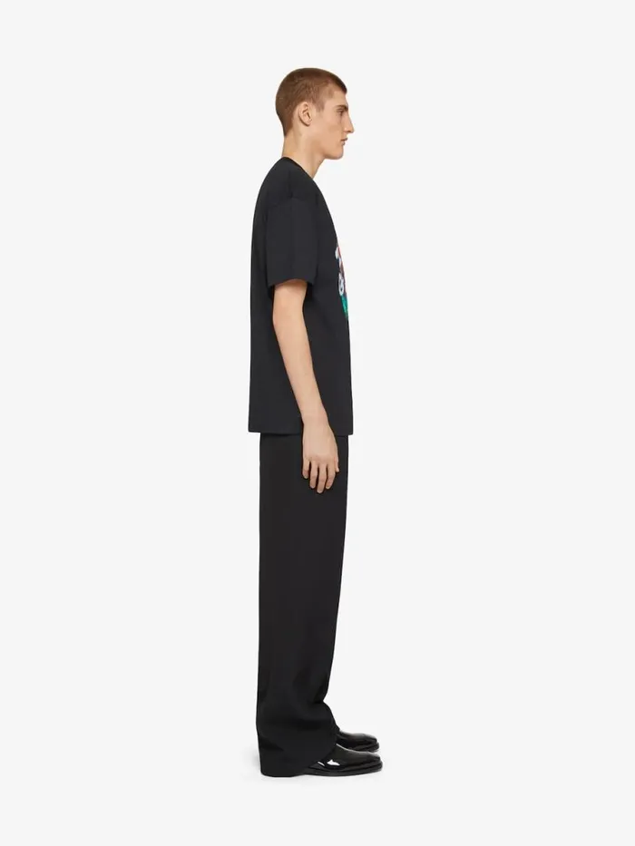 Men TShirts Givenchy GIVENCHY Psychedelic Oversized Tshirt In Cotton Black