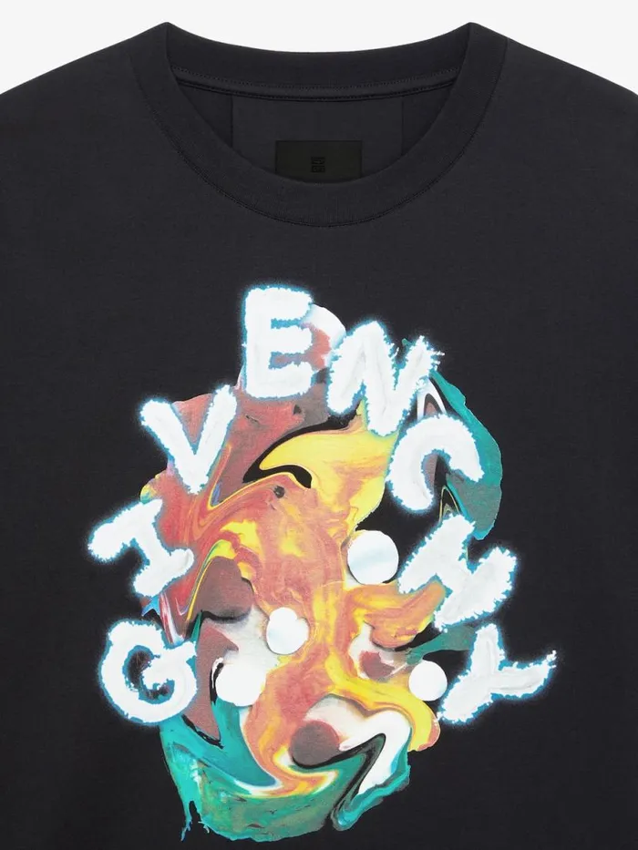 Men TShirts Givenchy GIVENCHY Psychedelic Oversized Tshirt In Cotton Black