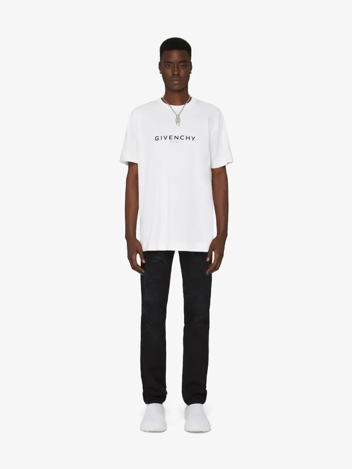 Men TShirts Givenchy GIVENCHY Reverse Oversized Tshirt In Cotton White
