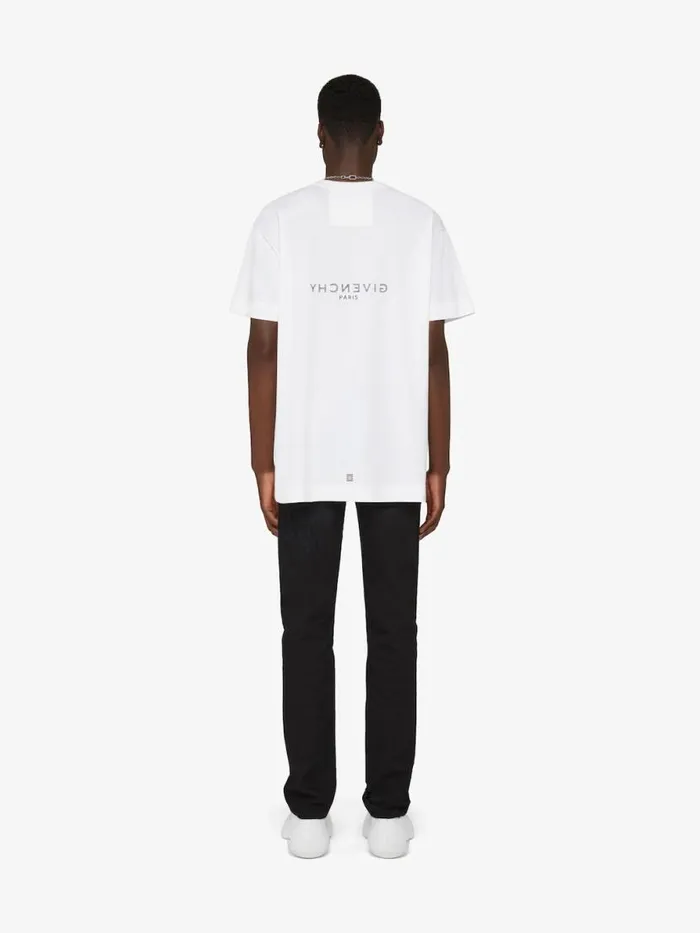 Men TShirts Givenchy GIVENCHY Reverse Oversized Tshirt In Cotton White