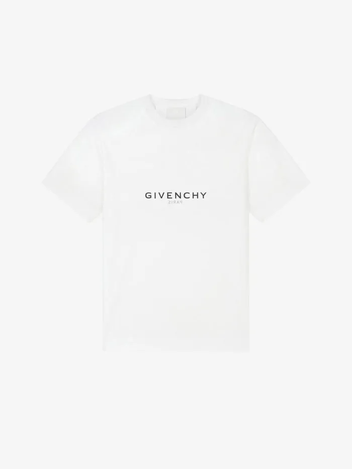 Men TShirts Givenchy GIVENCHY Reverse Oversized Tshirt In Cotton White