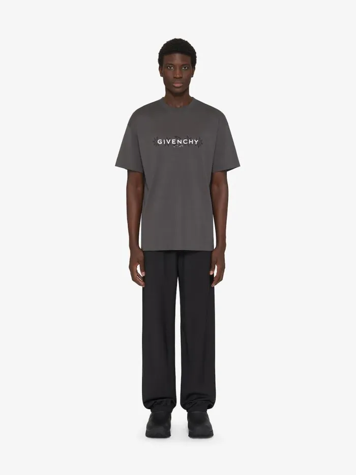 Men TShirts Givenchy GIVENCHY Reverse Tshirt In Cotton With Tarot Print Rosewood