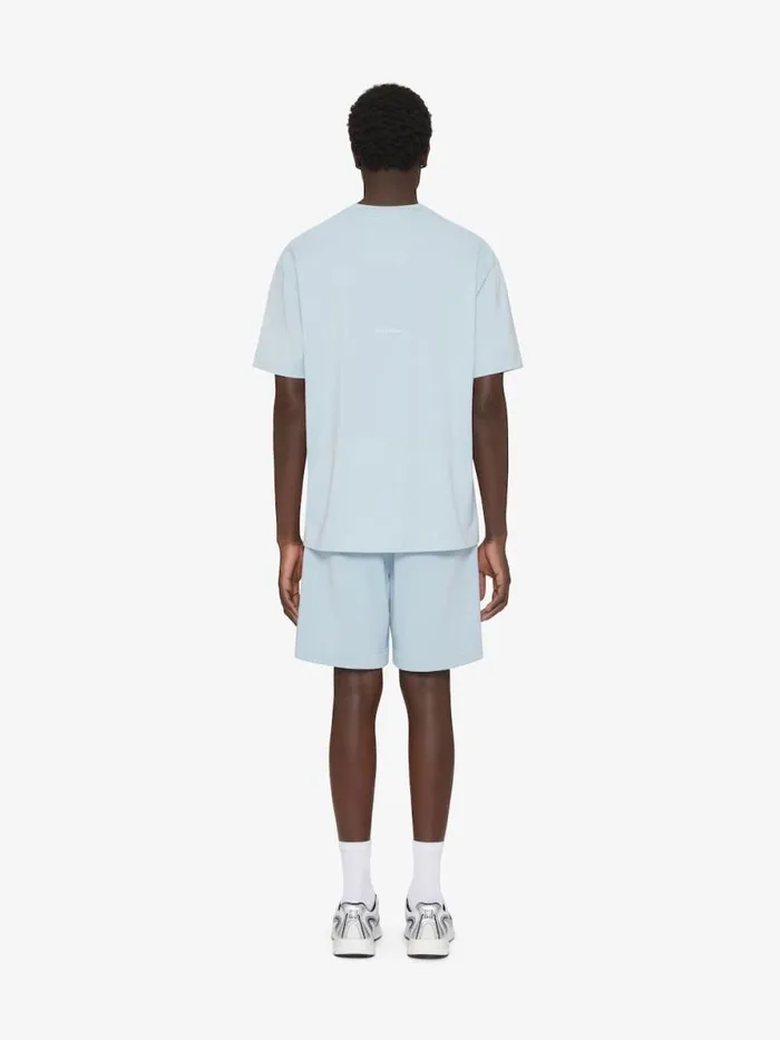 Men TShirts Givenchy Tshirt In Cotton With 4G Detail Sky Blue