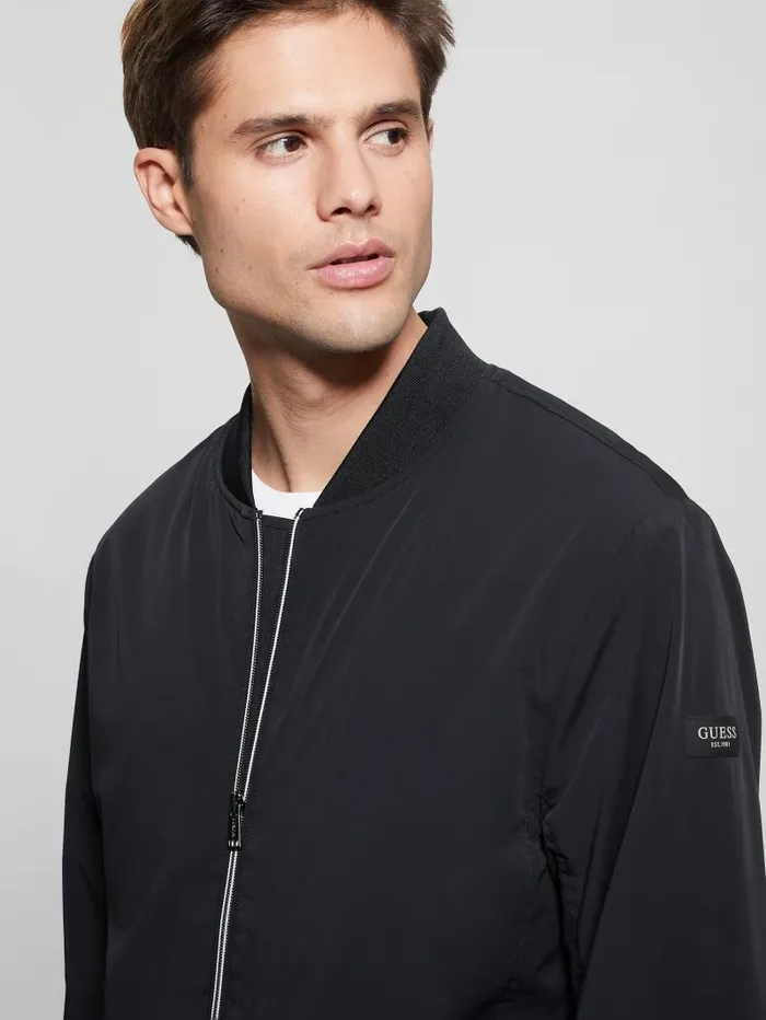Men TechStretch Flight Jacket Black Jackets and Coats GUESS