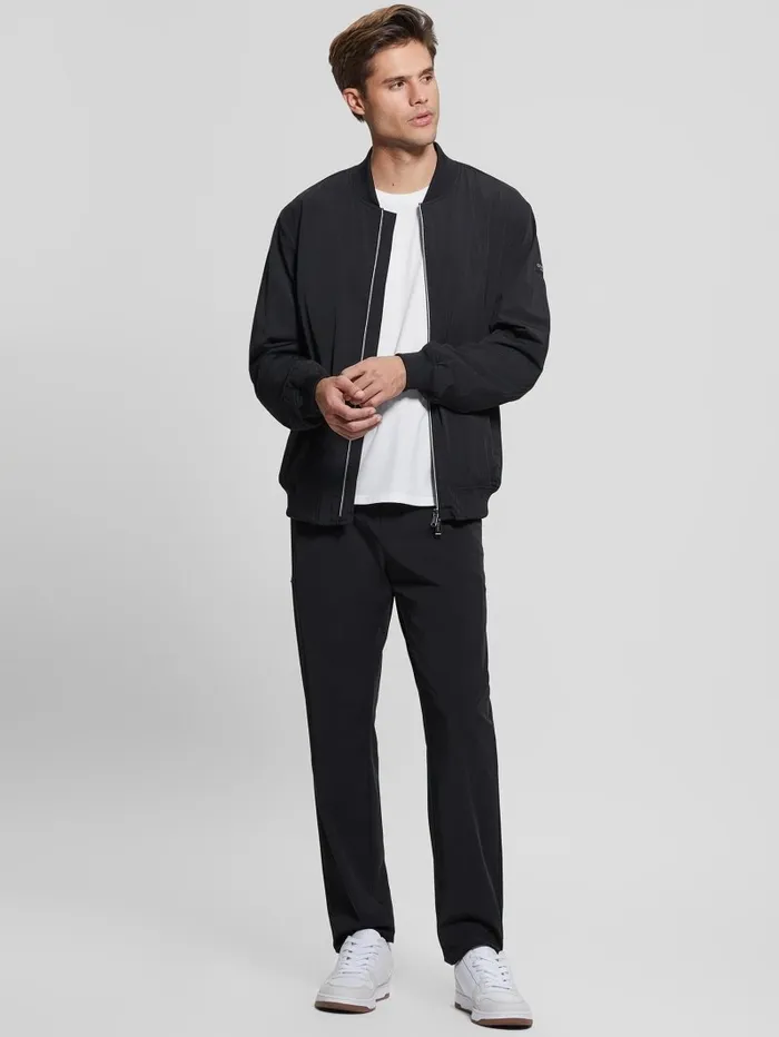 Men TechStretch Flight Jacket Black Jackets and Coats GUESS