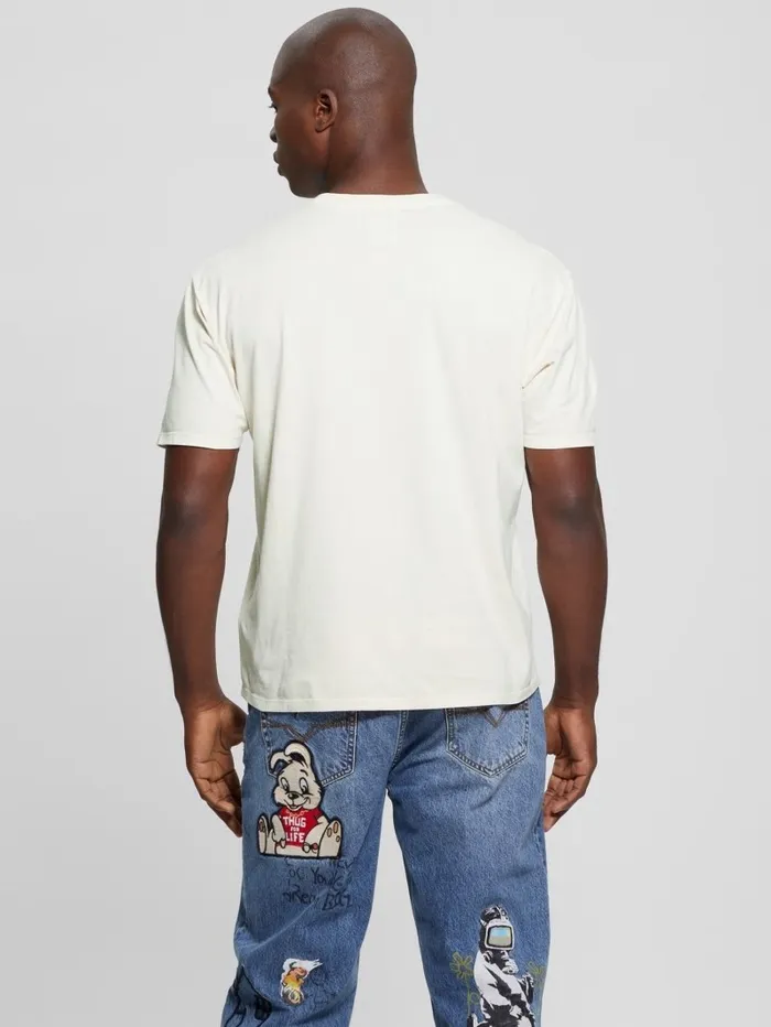 Men Teddy Signature Tee Quicksand Multi TShirts and Tanks GUESS Men Teddy Signature Tee Quicksand Multi TShirts and Tanks GUESS