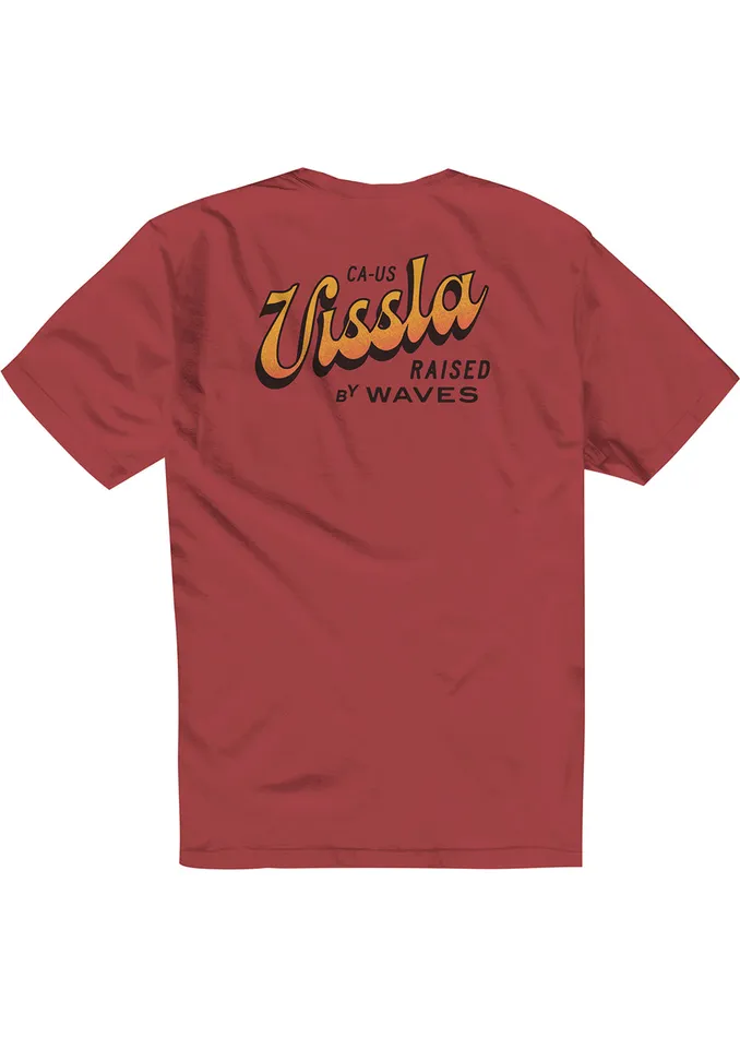 Men Vissla Sunset Shadow Premium Pkt Tee Brick Premium Tees
