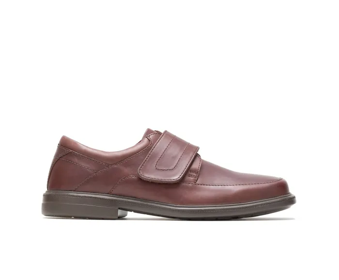 Men Walking Shoes Hush Puppies Peri Hopper Dark Brown Leather