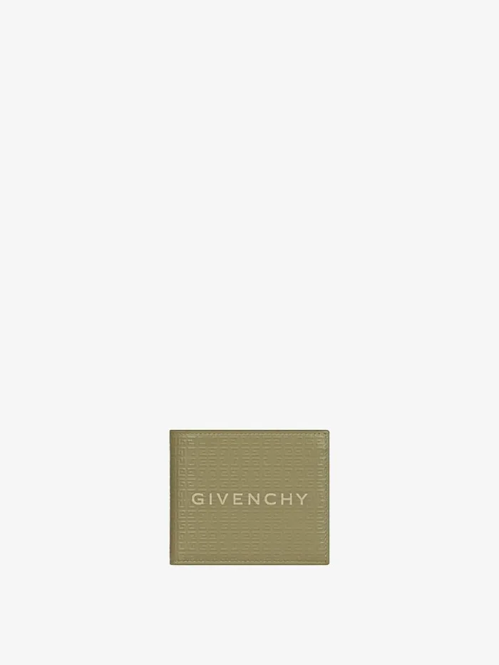 Men Wallets and Card Holders Givenchy GIVENCHY Wallet In 4G Micro Leather Khaki