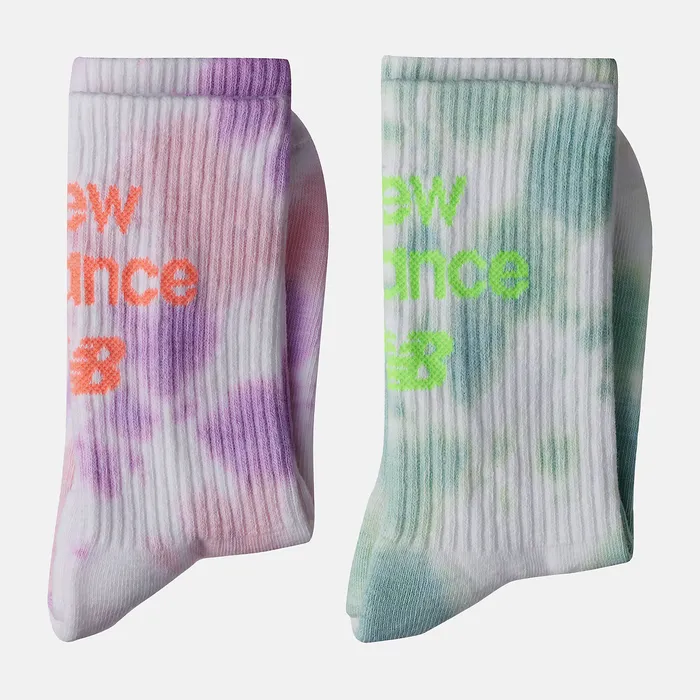 MenWomen Socks New Balance NB Essential Tie Dye Midcalf 2 Pack ASSORTED COLORS 2 MenWomen Socks New Balance NB Essential Tie Dye Midcalf 2 Pack ASSORTED COLORS 2