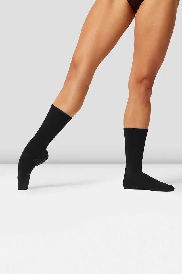 Mens Adult Bloch Blochsox Dance Socks Black Knit