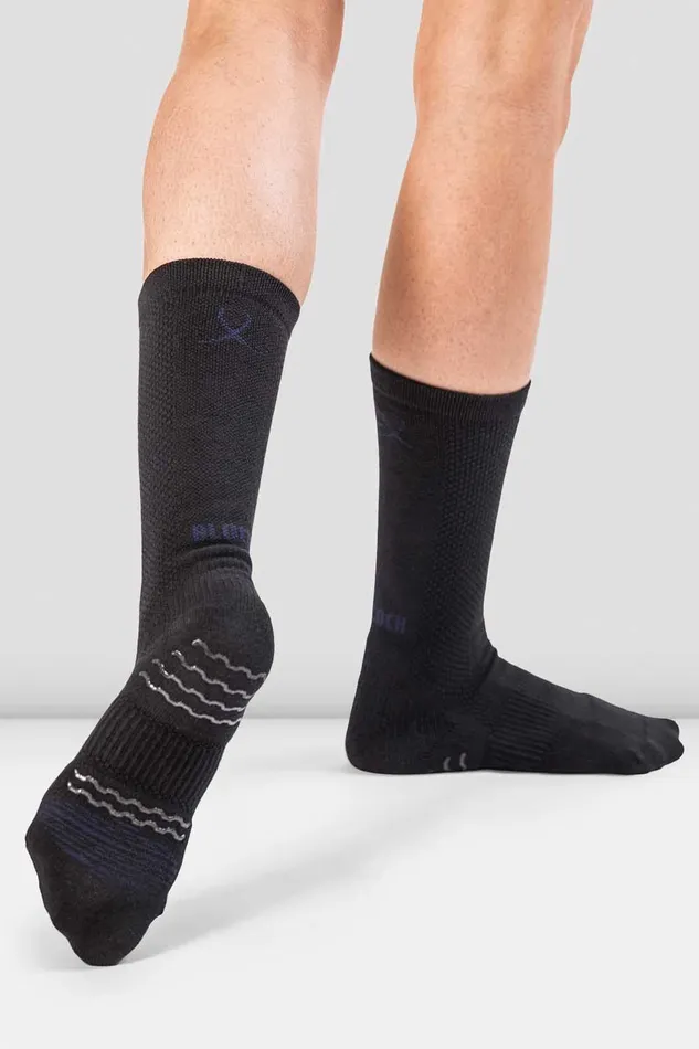 Mens Adult Bloch Blochsox Dance Socks Black Knit