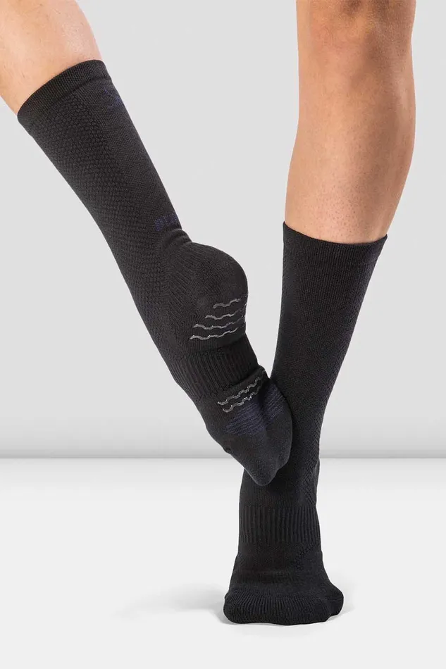 Mens Adult Bloch Blochsox Dance Socks Black Knit
