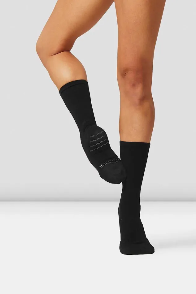 Mens Adult Bloch Blochsox Dance Socks Black Knit