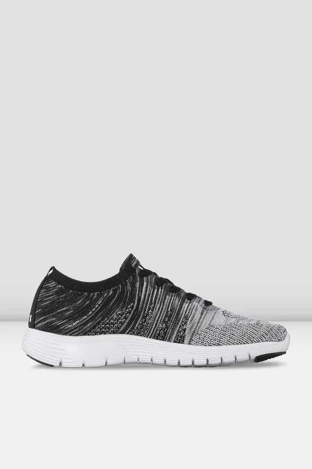 Mens Adult Omnia Lightweight Knited Sneakers Black White Knit 8211 Bloch Adult