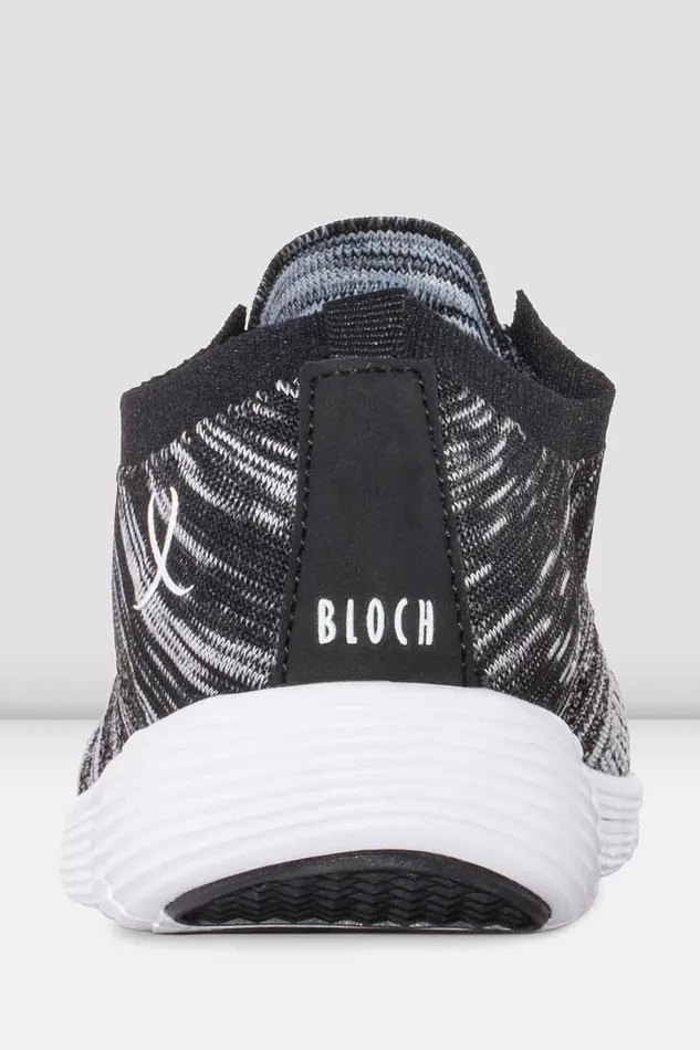 Mens Adult Omnia Lightweight Knited Sneakers Black White Knit 8211 Bloch Adult