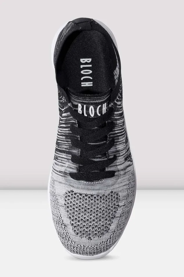Mens Adult Omnia Lightweight Knited Sneakers Black White Knit 8211 Bloch Adult