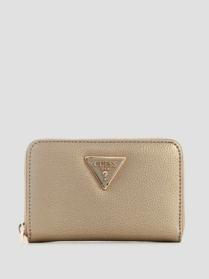 Meridian Medium ZipAround Wallet Pewter Handbags GUESS Women