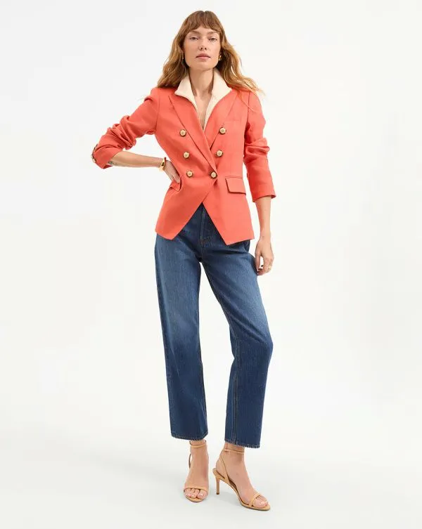 Miller Dickey Jacket Persimmon Women Veronica Beard Jackets and Outerwear Miller Dickey Jacket Persimmon Women Veronica Beard Jackets and Outerwear