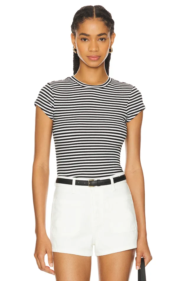 Morgan Tee Black and White Women Lovers and Friends Tops