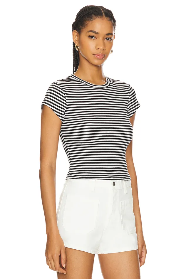 Morgan Tee Black and White Women Lovers and Friends Tops Morgan Tee Black and White Women Lovers and Friends Tops