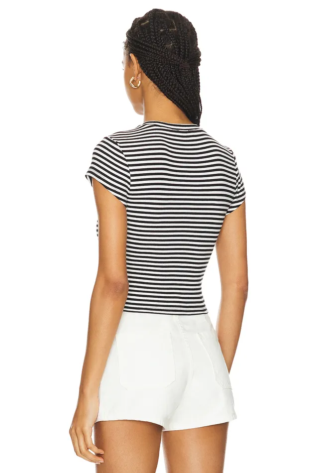 Morgan Tee Black and White Women Lovers and Friends Tops Morgan Tee Black and White Women Lovers and Friends Tops