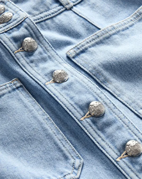 Moxie Denim Mini Skirt Silverwood Blue Women Veronica Beard Skirts and Shorts