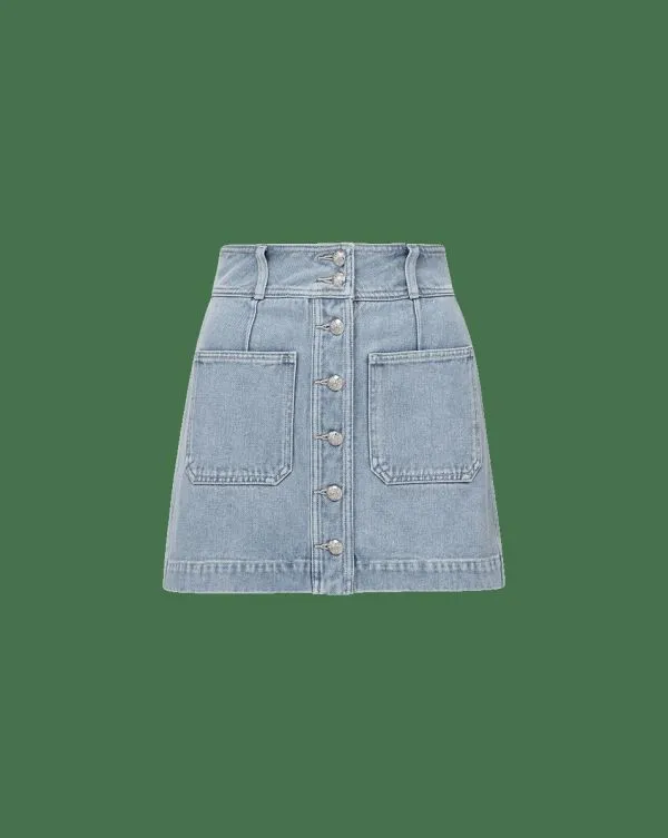 Moxie Denim Mini Skirt Silverwood Blue Women Veronica Beard Skirts and Shorts