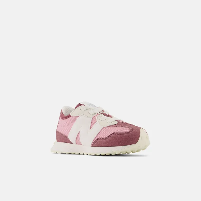 New Balance 327 Bungee Lace Washed Burgundy with Hazy Rose Kids Size 0 8211 10