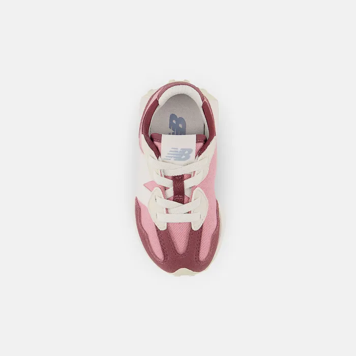 New Balance 327 Bungee Lace Washed Burgundy with Hazy Rose Kids Size 0 8211 10