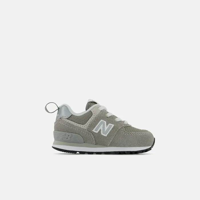 New Balance 574 Core Bungee Grey with White Kids Size 0 8211 10