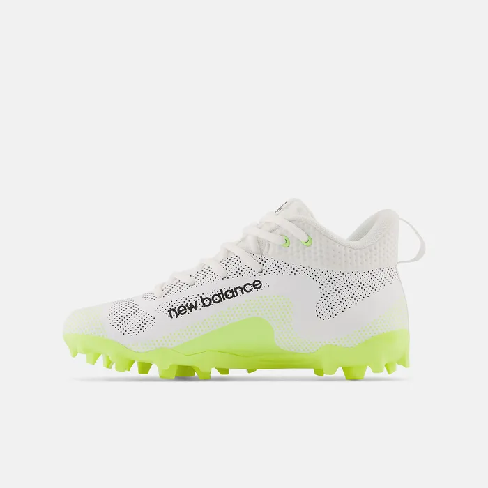 New Balance FreezeLX v4 Jr White with Hilite and Black Kids Cleats New Balance FreezeLX v4 Jr White with Hilite and Black Kids Cleats