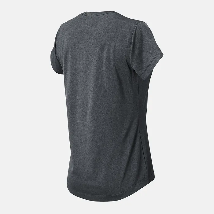 New Balance NB Short Sleeve Tech Tee DARK HEATHER Women Shirts