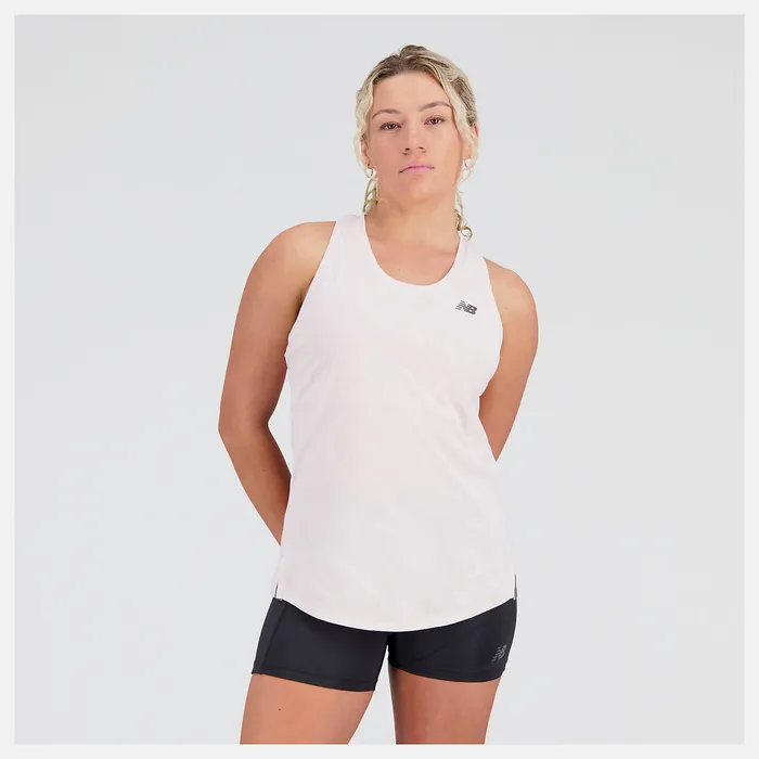 New Balance Shirts Women Q Speed Jacquard Tank STONE PINK