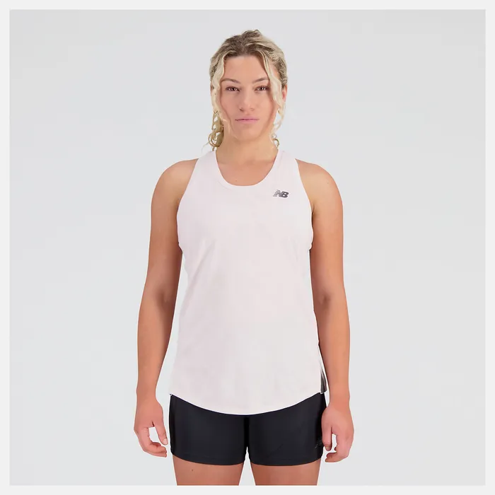 New Balance Shirts Women Q Speed Jacquard Tank STONE PINK New Balance Shirts Women Q Speed Jacquard Tank STONE PINK
