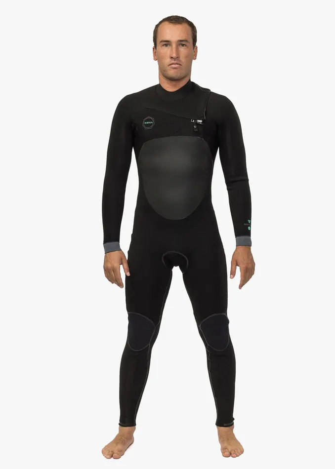 North Seas Wetsuits Men Vissla North Seas 32 Full Chest Zip Wetsuit Black