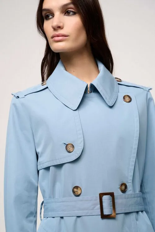 Outerwear Luisa Spagnoli Women Virtu Virtu Light Blue Outerwear Luisa Spagnoli Women Virtu Virtu Light Blue