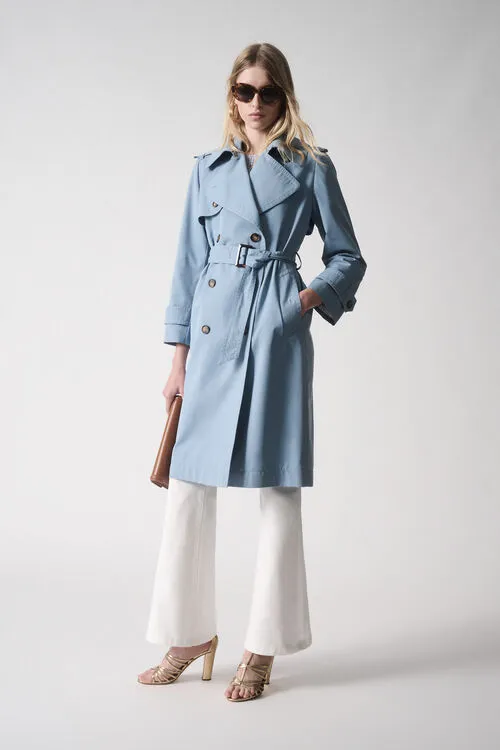Outerwear Luisa Spagnoli Women Virtu Virtu Light Blue Outerwear Luisa Spagnoli Women Virtu Virtu Light Blue