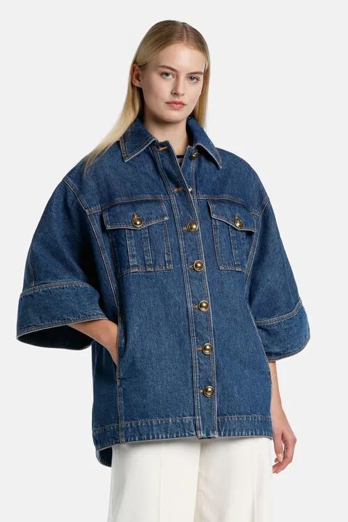 Outerwear Ventisei Ventisei Blue 8211 Luisa Spagnoli Women